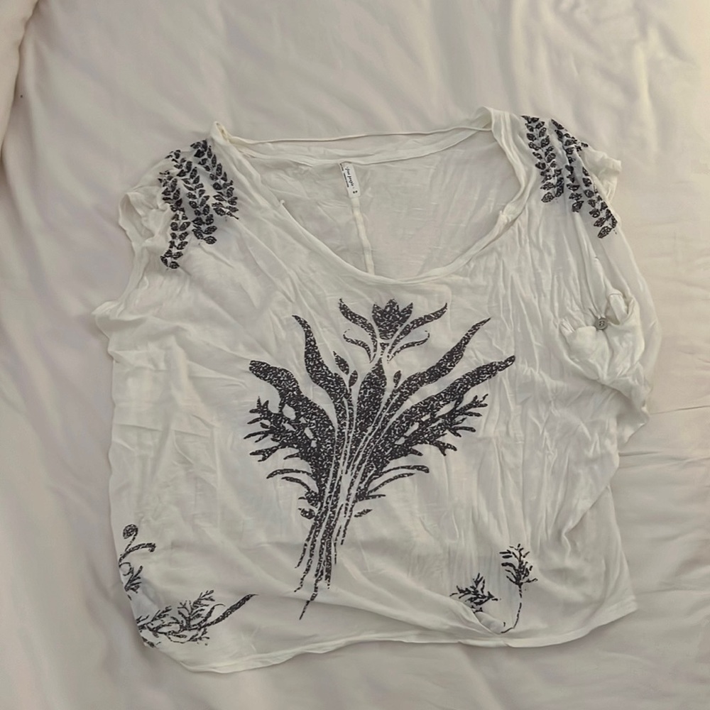FREE PEOPLE WHITE SHIRT - S